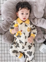 British next kid baby one-piece spring Western style baby long-sleeved romper spring one-year-old spring clothes autumn