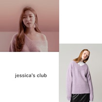 South Korea] Park Sun-rean Luna with the same lady V-neck pullover long-sleeved sweater