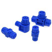 All-plastic steel quick-twist straight-through outer wire joint Blue plastic T-tee BPS nylon tube elbow Corrosion resistance Acid and alkali resistance