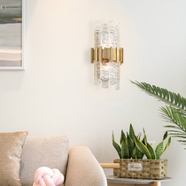American simple living room background wall wall lamp post modern luxury designer model room bedroom bedside aisle wall lamp