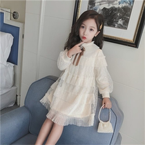 South Korean girls dress for dress spring dress 2023 new trendy princess yarn dress CUHK Girl Scout Childrens skirt