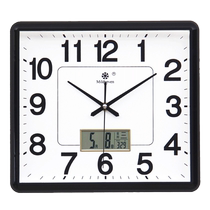 Square Electronic Wall Clock Living Room Silent Watch Home Personalized Creative Fashion Art Calendar Quartz Wall Clock