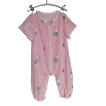 Baby sleeping bag baby leg sleeping bag pajamas childrens jumpsuit cotton silk summer long sleeve short sleeve 0-3-6 customized