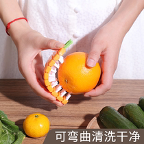 Kitchen vegetable and fruit cleaning brush bendable vegetable washing brush radish brush Yam potato removing mud brush cleaning strong
