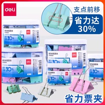 Able Long Tail Clip Office Supplies Color Metal Bill Clip Small Dovetail Clip Stationery Big Number Information Clip Classified Long Tail Ticket Clip Containing Food Photo Creative Exam Paper Powerful Iron Clip