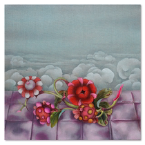 Sichuan Academy of Fine Arts Wang Qiaos Huamanxi 03 acrylic on canvas original living room porch collection decorative painting hanging painting