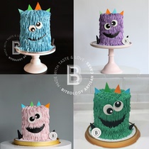 BITEOLOGY (Little monster)C044 plus creative childrens birthday cake Beijing Shanghai same city delivery