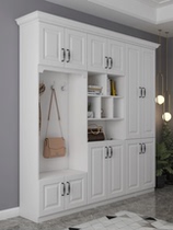 Minimalist modern shoe cabinet door hall cabinet in the familys hood cabinet with changing shoes stool Stool Closing Cabinet Shoes Cabinet Integrated Eurostyle Lockers