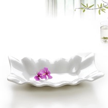 Restaurant Melamine A5 snack Japanese plate Lace plate Vegetable stock heart plate Cake plate Sushi plate Rectangular plate