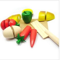Kindergarten Wood-cut look at wooden emulated vegetable fruits Puzzle Over Home Toy Breakfast Fruit Chicce