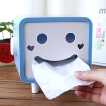Creative home universal smiley face tissue box Gadgets goods good things practical family daily kitchen department store