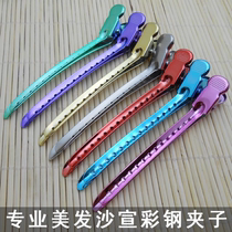 Special price Sassoon color stainless steel hairdressing clip professional hair stylist straightening and hot positioning clip crane mouth split clip