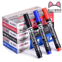 Del Stationery 6881 Marker Pen Mark Pen Oil Pen Quick Dry Marker Pen Express Thick Pen