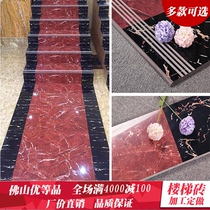 Foshan ceramic tile custom-made step brick Full cast glaze step brick Stair stepping brick Stair brick polished brick