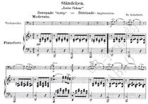 Schubert Serenade for Cello and Piano Ensemble (with Solo score)