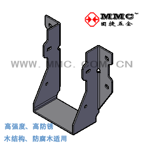 Beam support connector U-shaped pendant wooden house wooden structure Villa metal accessories JUS-76C Gujie hardware