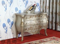 European-style hallway cabinet decorative partition cabinet American-style hall cabinet solid wood cabinet living room partition cabinet drawer locker