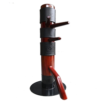 African big red sandalwood man pile factory direct sales round iron seat suction cup type wooden man pile Wing Chun martial arts pile