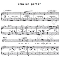 Donizetti The Girl in the army Convien partir vocal score piano accompaniment score