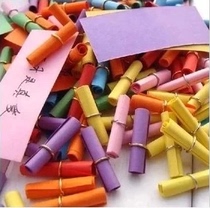 Wishing paper Pudding bottle Wishing paper paper roll Love note