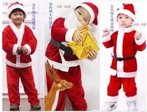 Childrens Christmas costumes Santa Claus performance costumes for boys and girls golden velvet Christmas tree costumes
