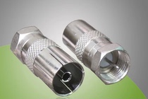 Imperial F male to cable TV plug (RF female) set-top box adapter conversion head digital TV plug