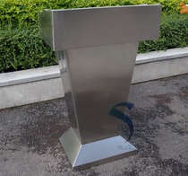 Stainless steel sales office Information desk White lecture desk Speech desk Property hotel community welcome reception desk