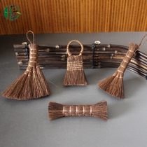 Natural handmade tea tray brush Tea table brush Brown hair brush tea broom mane brush Tea wash tea ceremony zero matching