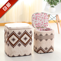 Storage stool can sit adult modern simple solid wood shoe stool multifunctional fabric sofa storage box stool