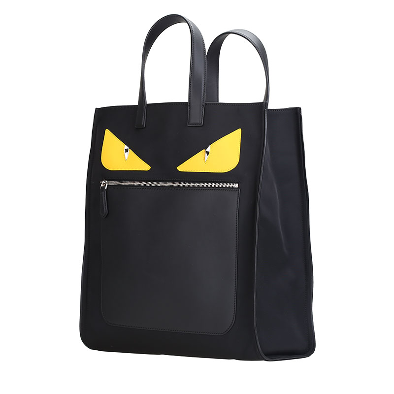 fendi 芬迪 男士bag bugs时尚小怪兽织物配皮手提包7va367