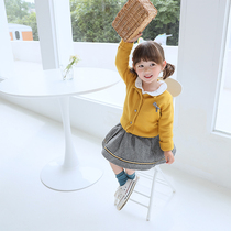 Bayberry childrens clothing 2021 autumn new girls knitted cardigan suit skirt baby Western style two-piece children