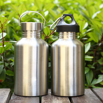 Single Layer Large Capacity Stainless Steel Outdoor Sports Kettle Portable Wide Mouth Cold Water Pot Outdoor Army Kettle 2000ML