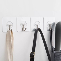 Store adhesive hook transparent adhesive paste Wall Wall wall hanging load-bearing kitchen hook no trace paste door rear non-perforated hook