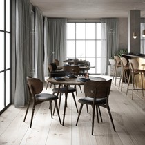 Nordic Light Extravagant Solid Wood Bar Chair Home Dining Chair Bar Front Chair High Footstool Designer Creative Reception Desk Chair