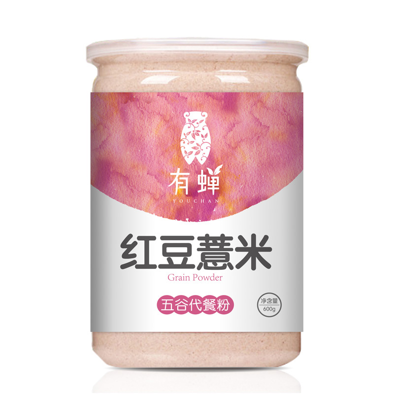 有蝉 红豆薏米粉 薏仁粉现磨五谷杂粮粉熟益麦谷坊雀代餐粉旗舰店产品展示图4