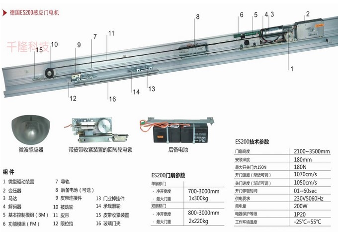 德国多玛es200感应门自动门,重叠自动