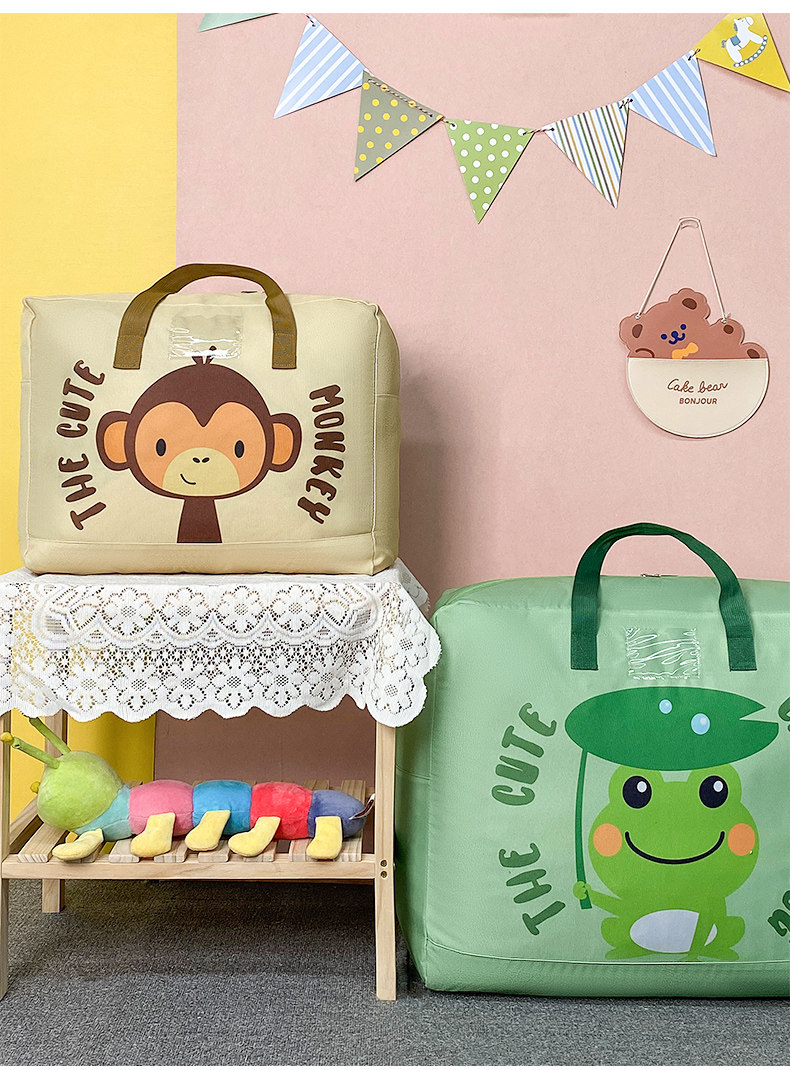 儿童装衣服的袋子整理袋卡通家用加厚幼儿园被子收纳袋手提小学生