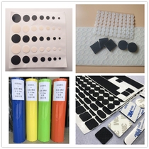 Black and white silicone hole anti - collision rubber cushion round 5 6 7 8 9 10 diameter screw mat high rubber foot mat