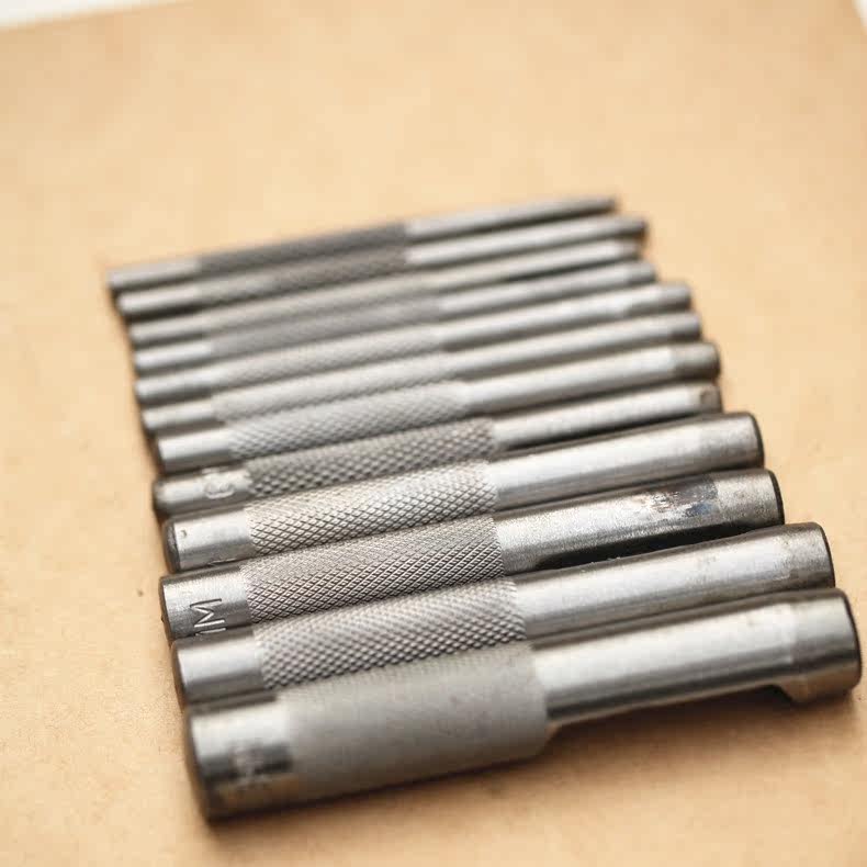 diy牛皮打孔冲子 精钢冲子 冲孔 1.5mm-10mm 圆冲 打孔器