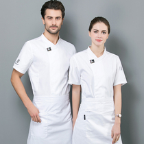 Chefs clothing Short-sleeved star-rated hotel chefs overalls Summer restaurant kitchen chefs tooling men