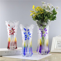 Special price Colour crystal clear glass vase flower floral flower with rich and expensive bamboo lily table living-room pendulum
