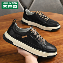 Wood Linson Mens Shoes 2022 Summer New Casual Leather Shoes Mens Retro Tooling Wind Trends 100 Hitch Sports Board Shoes Men