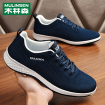 2022 New Summer Men Shoes Breathable Mesh Shoes Men Tours Outdoor Casual Shoes Light Thick Bottom Running Sneakers