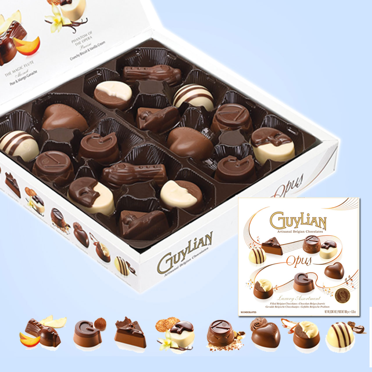 【预售】比利时吉利莲歌剧魅影巧克力礼盒180g8种造型口味