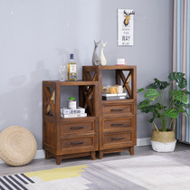 Burnt Tung wood teacup holder Teapot Small Bogu shelf Kung Fu tea shelf Storage cabinet Solid wood teahouse