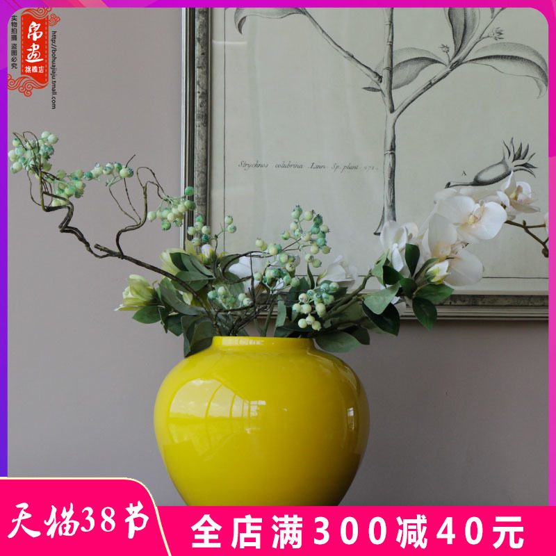 Jingdezhen ceramic vase furnishing articles of new Chinese style living room grain dry flower flower arranging flowers, TV ark, adornment household