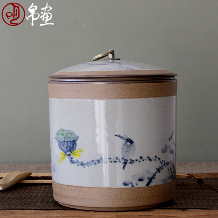 Jingdezhen ceramics caddy fixings variable glaze manual creative tea house home sitting room place the metal handle POTS