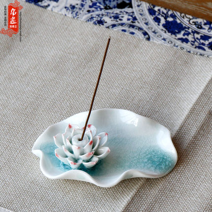 Jingdezhen manual clay joss stick inserted deep TaoXiang meddling in the special - shaped peony incense inserted