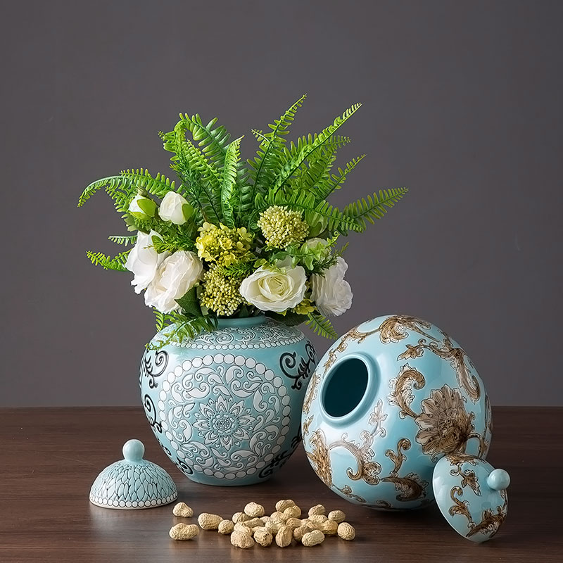 Ceramic storage tank furnishing articles home sitting room adornment ark, TV ark, decoration creative arts and crafts flower vase