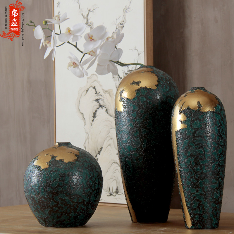 Manual see colour ceramic flowers, dried flowers, jingdezhen up up flower arrangement of modern living room hotel villa furnishing articles